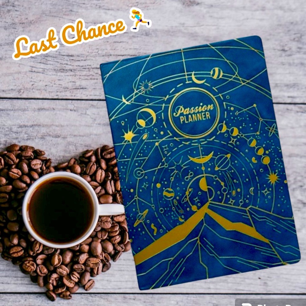 C- NEW!! WEEKLY 2023 PASSION PLANNER CELESTIAL BLUE